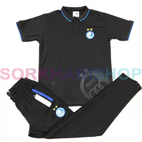 Esteghlal Poloshirt with pants Black (1) خرید تی شرت استقلال