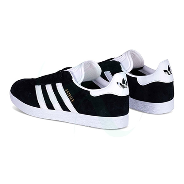 adidas gazelle black white gold