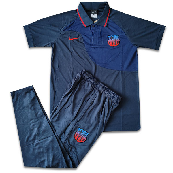 Barcelona 2023-24 Poloshirt With Pant DarkBlue