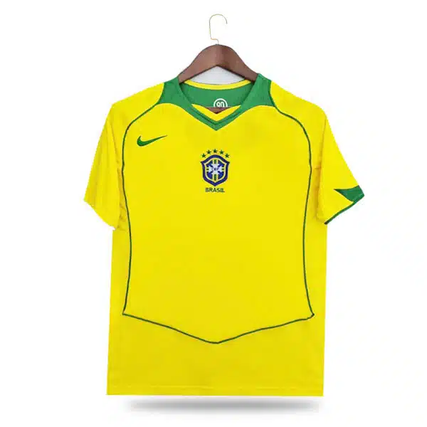 Brazil Home Kit 2004 (2) خرید لباس قدیمی برزیل سال 2004