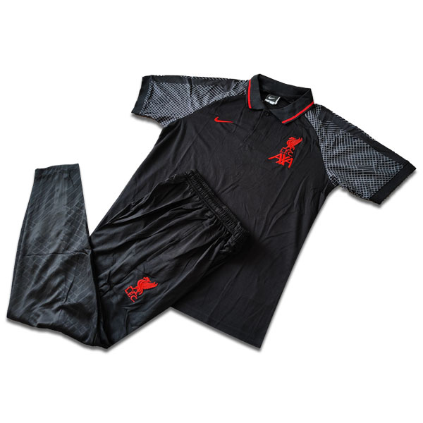 Liverpool 2023-24 Poloshirt With Pant Black