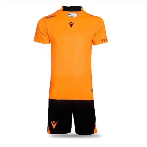 Macron shirts 2024 Orange and Black قیمت پیراهن و شورت مکرون نارنجی