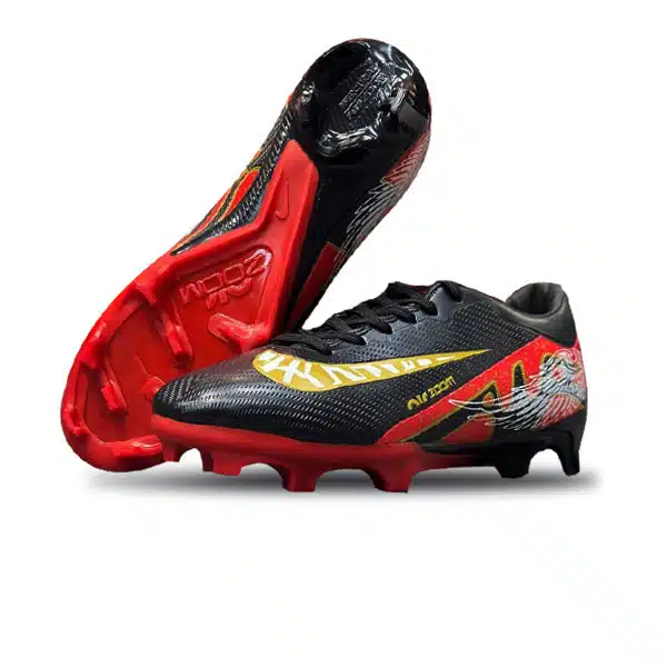Nike Airzoom Football Shoe 2025 Black خرید استوک فوتبال ایرزوم نایک مشکی قرمز