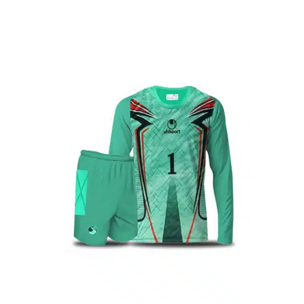 Uhlaport Goalkeeper Kids Kit Green خرید لباس دروازه بانی بچه گانه