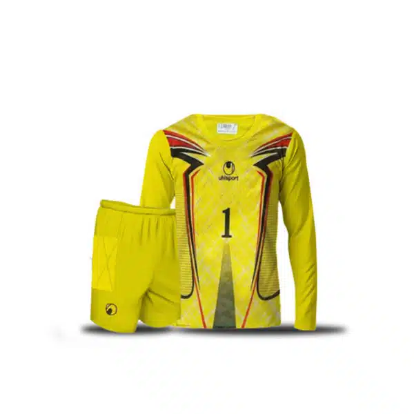 Uhlaport Goalkeeper Kids Kit Yellow خرید لباس دروازه بانی بچه گانه زرد