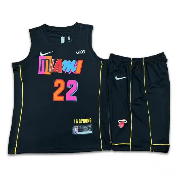 Miami 2024 Basketball Kit Black خرید لباس ست بسکتبال