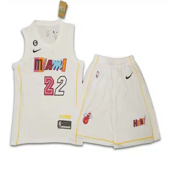 Miami 2024 Basketball Kit White خرید ست بسکتبال میامی