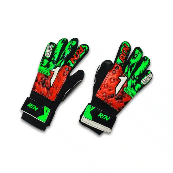 RFN Goalkeeper Gloves 2023 GreenRed (2) دستکش دروازه بانی آر اف ان 2023 - Image 1