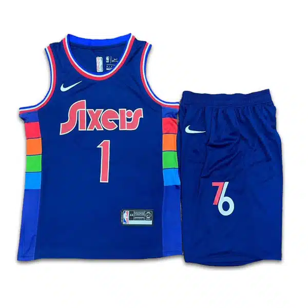 Sixers 2024 Basketball Kit Navy Blue خرید ست بسکتبال سیکسر