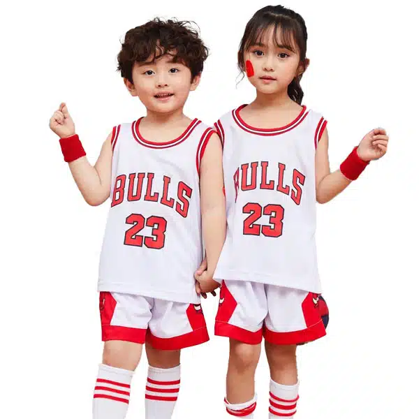 Bulls Basketball Kids Kit 2024 White خرید لباس بسکتبال بچه گانه