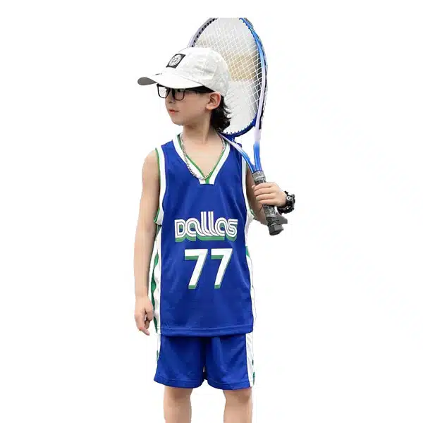 Dallas Basketball Kids Kit 2024 Blue لباس بسکتبال دالاس بچه گانه