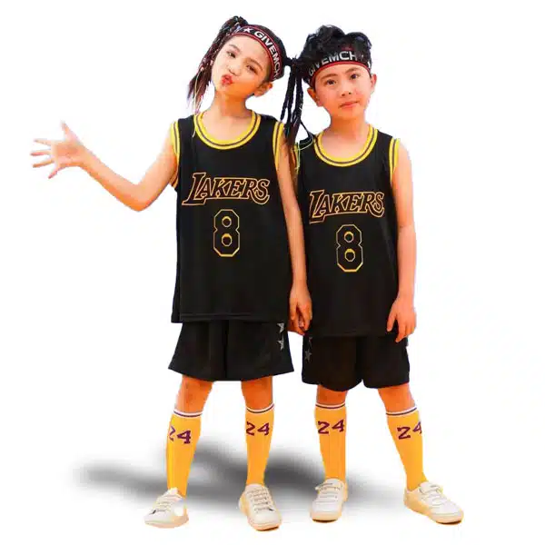 Lakers Basketball Kids Kit 2024 Black 2 قیمت لباس لیکرزر
