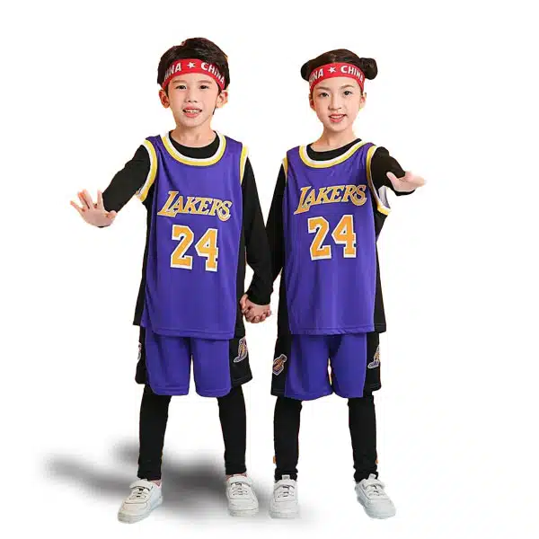 Lakers Basketball Kids Kit 2024 Purple خرید لباس بسکتبال لیکرز