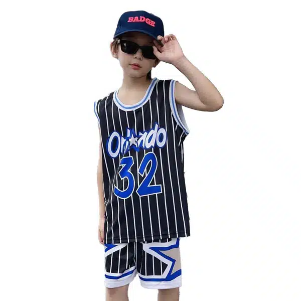 Orlando Basketball Kids Kit 2024 Black خرید لباس بسکتبال بچه گانه
