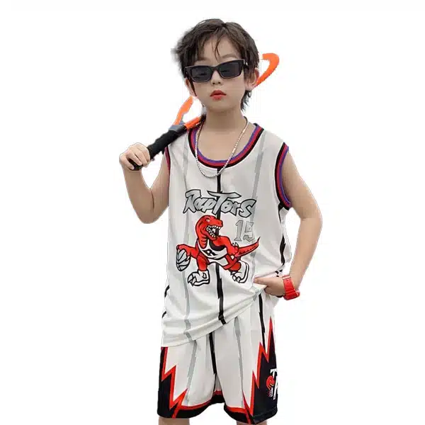 Rapters Basketball Kids Kit 2024 White خرید لباس بسکتبال بچه گانه