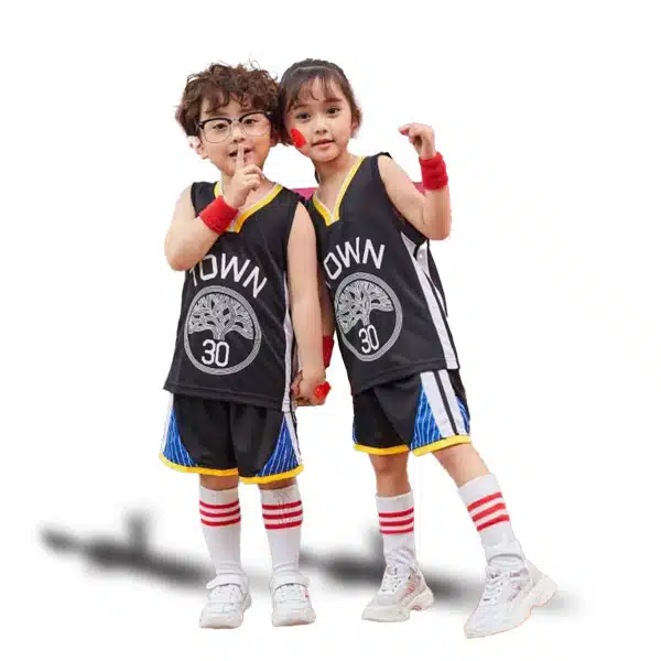 Town Basketball Kids Kit 2024 Black خرید لباس بسکتبال بچه گانه