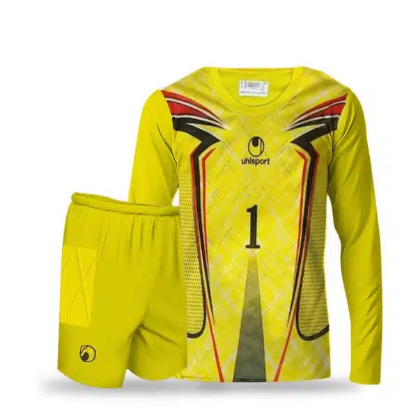 Uhlsaport Goalkeeper Kit 2024 Yellow (1) خرید لباس دروازه بانی