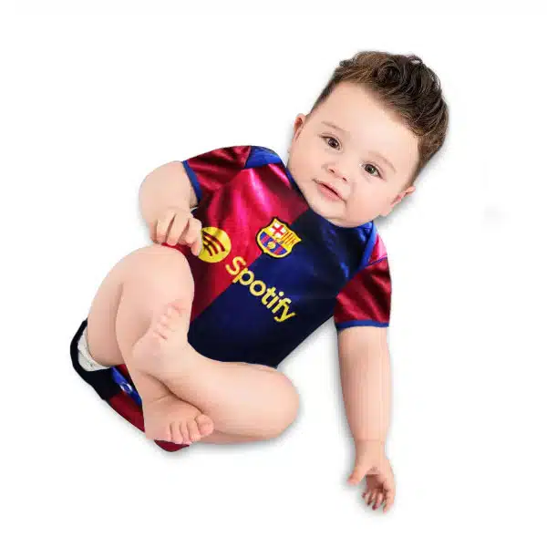 Barcelona Baby Kit 2024 (2) لباس زیر دکمه نوزادی بارسلونا 2024