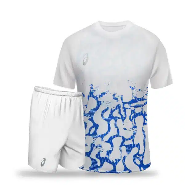 Ho 001 Teams Short 2024 White And Blue خرید پیراهن و شورت تیمی مسابقات