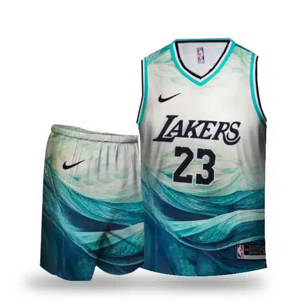 Lakers Basketball Kit 2024 With Short (4) خرید پیراهن و شورت لیکرز