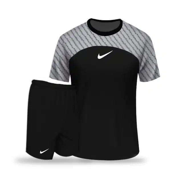 Nike 005 Teams Shirt 2024 Black And Gray قیمت پیراهن و شورت تیمی فوتبال مشکی