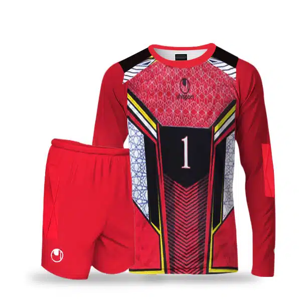 UhlSport Goalkeeper Kit 2024 Red (1) خرید پیراهن دروازه بانی