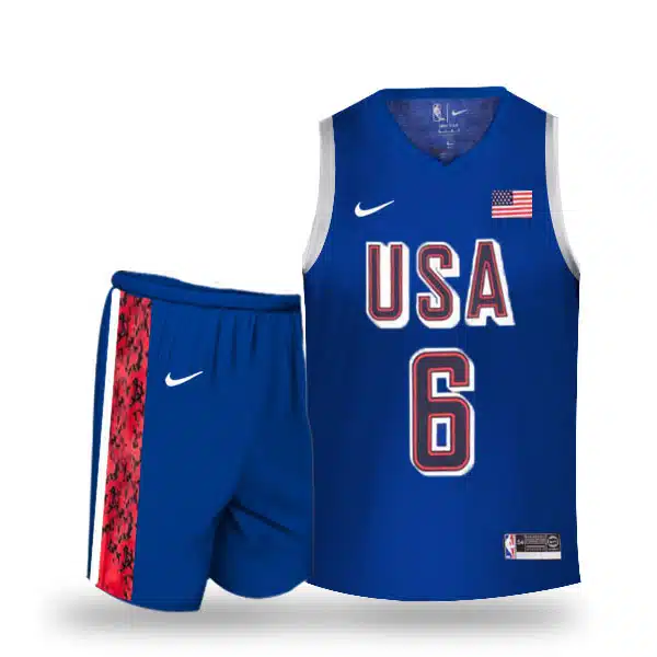 Usa Basketball Kit 2024 With Short (2) خرید پیراهن و شورت آمریکا