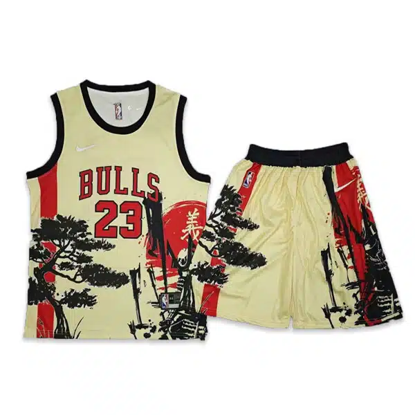 Bulls 2025 Basketball KIt Yellow خرید لباس بسکتبال بولز