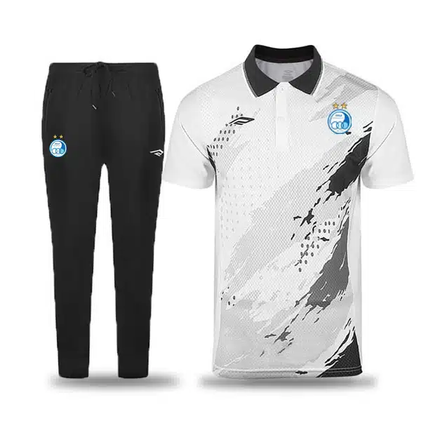 Esteghlal-0401-Poloshirt-With-Pants-White خرید پیراهن و شلوار استقلال