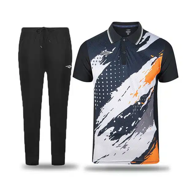 H 0401 Poloshirt With Pants NAvyBlue خرید پیراهن و شلوار ورزشی