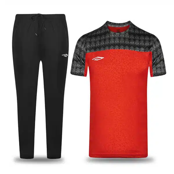 H0207-T-shirt-With-Pants-Red خرید ست ورزشی