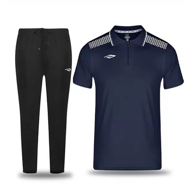 H0305 T-shirt With Pants Navy Blue ست باشگاهی مردونه