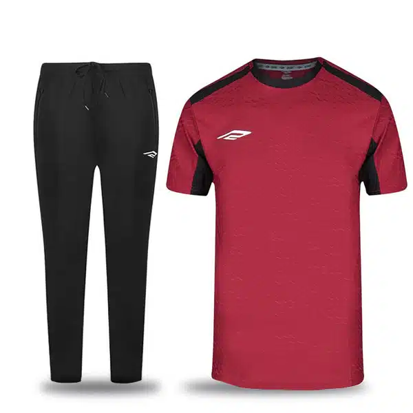 H0306 T-shirt With Pants Red ست پیاده رویی