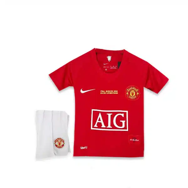 Manchester United 2008 Home Kids Kit خرید پیراهن و شورت اول منچستر یونایتد 2008