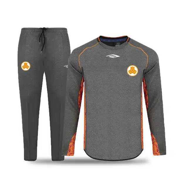 Saipa-0404-SuiShirt-With-Pants-2025-Gray-And-Orange خرید پیراهن و شلوار سایپا