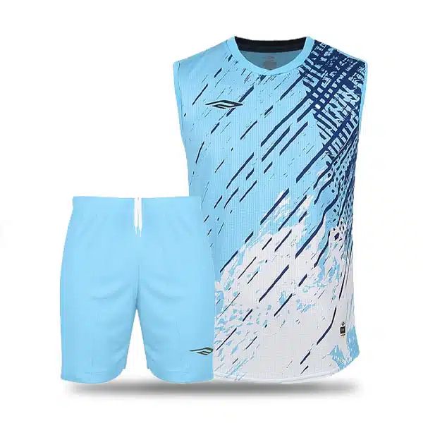 V0444 Halgheyi Teams Shirt 2024 Blue And White خرید حلقه ای و شلوارک تیمی