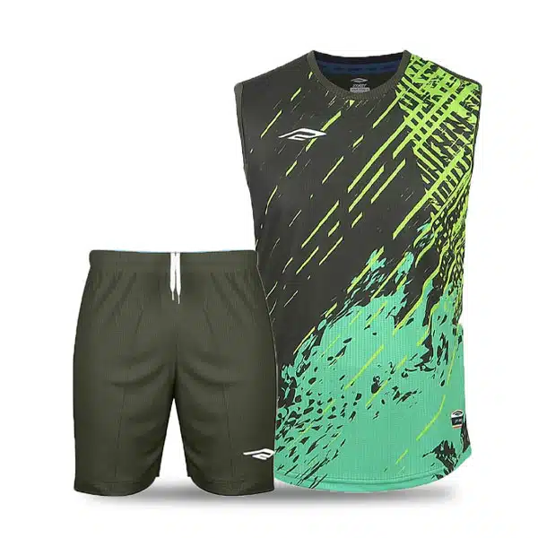 V0444 Halgheyi Teams Shirt 2024 Green خرید تیشرت و شلوارک حلقه ای