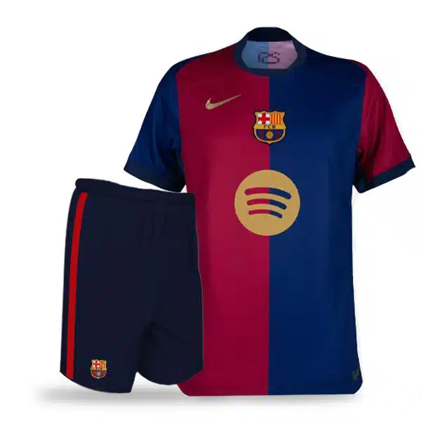 Barcelona Home Kit 2025 With Short (3) خرید پیراهن و شورت اول بارسلونا