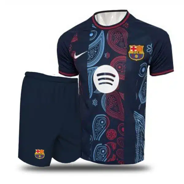 Barcelona New Kit 2025 With Short (2) خرید پیراهن و شورت بته جقه