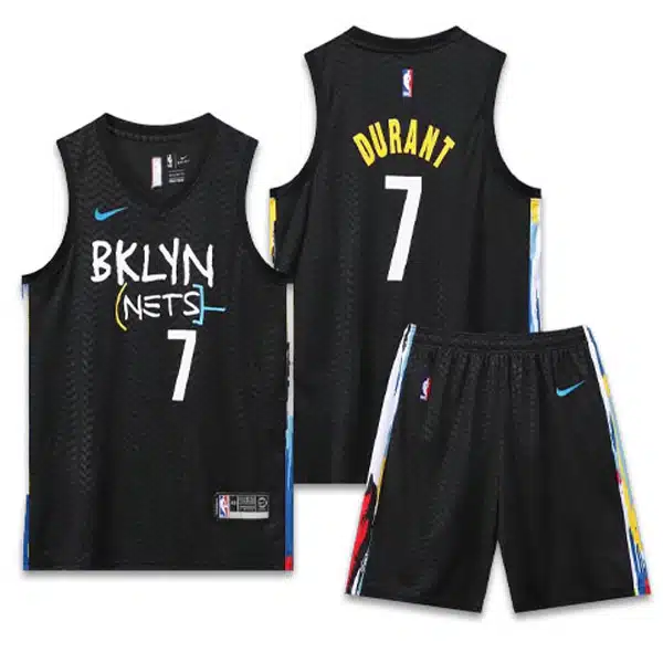 BKLYN Basketball Jersey With Short 2025 Yellow And Black خریدپیراهن و شرت بسکتبال