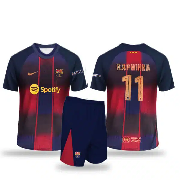 Barcelona Home Kit 2025 Felamnet (7) خرید پیزاهن شرت بزرگسال و بچه گانه بارسلونا ایرانی