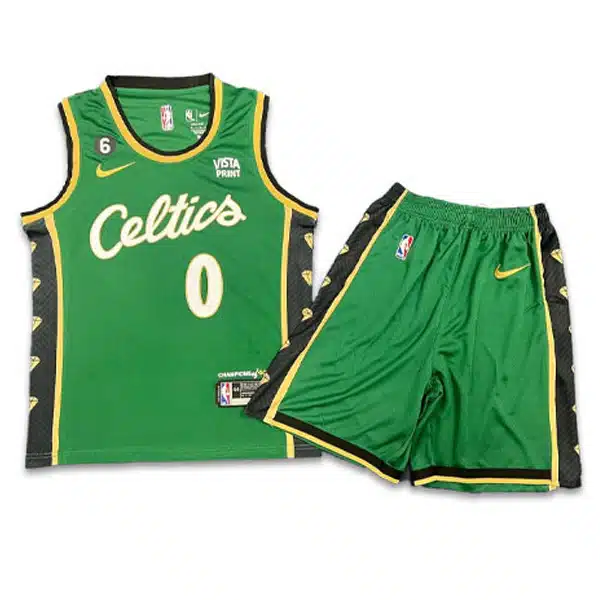 CELTICS Basketball Jersey With Short 2025 Green2 خرید پیراهن و شرت سلتیک