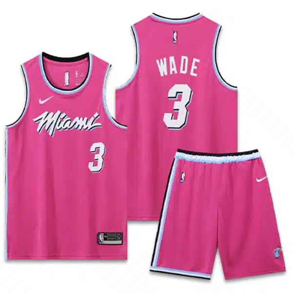 MIAMI Basketball Jersey With Short 2025 Pink And WHite خرید پیراهن و شرت بسکتبال میامی