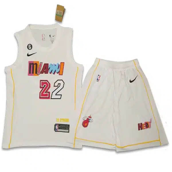 Miami Basketball Jersey With Short 2025 Withe خرید پیراهن و شرت بسکتبال