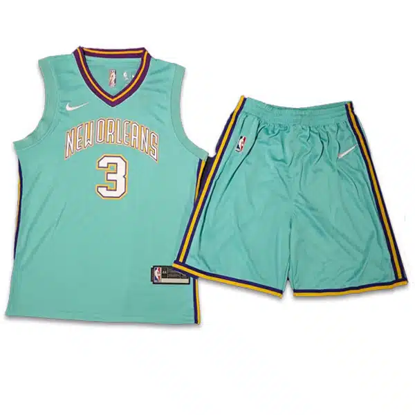 NEW ORLEANS Basketball Jersey With Short 2025 Yellow And Black خرید ست بسکتبال