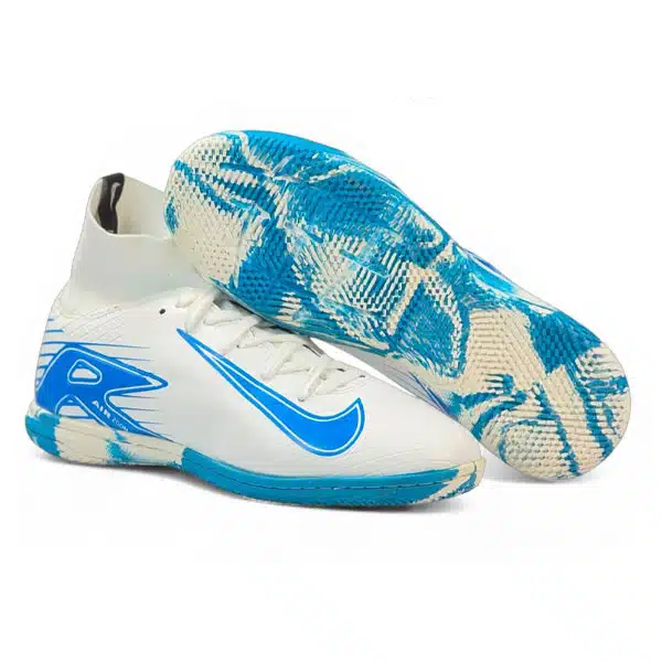 Nike Mercurial Airzoom 2024 Futsal Shoe White کفش فوتسال ساقدار نایک مرکوریال ۲۰۲۴ کفش فوتسال نایک مرکوریال