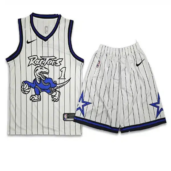 Raptors Basketball Jersey With Short 2025 White خرید ست بسکتبال