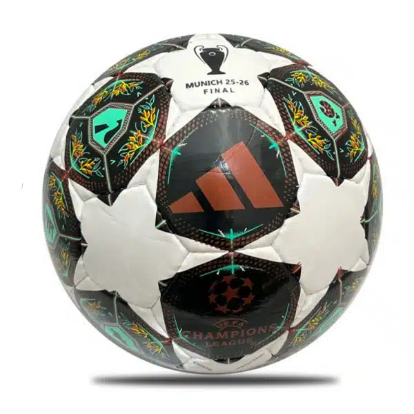 Adidas Footbal Ball 2025 White And Black And Green خرید توپ فوتبال آدیداس