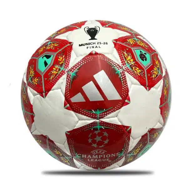 Adidas Footbal Ball 2025 White And Red And Green خرید توپ فوتبال آدیداس