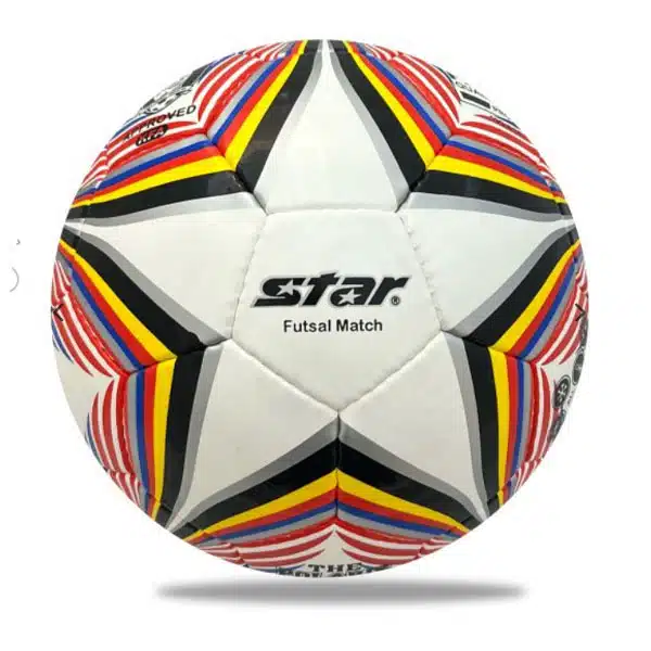 Star Footsall ball 2025 White And Orange خرید توپ فوتسال استار 2025